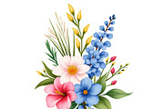 Vibrant Watercolor Floral Bouquet Bu, an Illustration by BIPLOB EXPERT (Thumbnail 12 of 14)