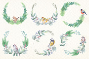 Garden birds watercolor clipart, an Animal Illustration by Art & Things (Thumbnail 2 of 4)