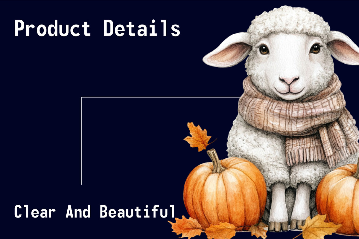 Cute Autumn Sheep Sublimation, an Illustration by CitraGraphics (Photo 6 of 6)