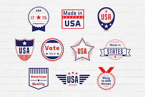 American Badges Logos, a Branding & Logo Template by Krukowski Graphics