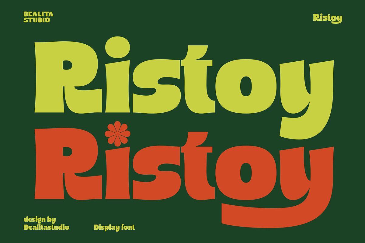 Ristoy - Bold Display Sans, a Sans Serif Font by dealitastudio (Photo 2 of 14)
