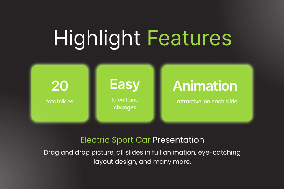 Electric Sport Car Google Slides, a Presentation Template by Loin Studio (Photo 2 of 4)