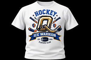 Ice Warrior Hockey Logo Design