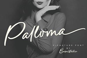 Palloma a Signature Font, a Handwritten Font by Basnistudio