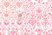 Pink Heart Toile Print, a Pattern Graphic by Paper & Pattern Studio (Thumbnail 5 of 8)