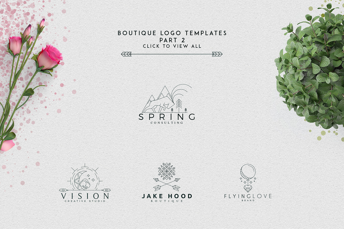 [Spring Vibes] 40 Boutique Logos-66%, a Branding & Logo Template by VP Fonts (Photo 10 of 12)