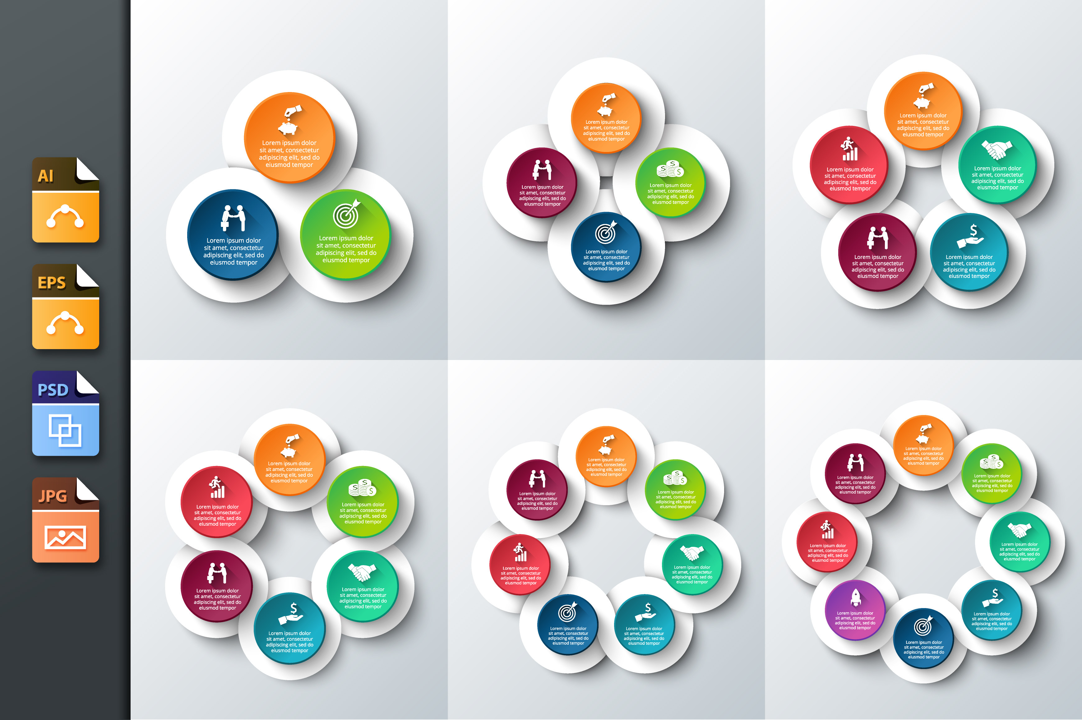 Infographics template set v.9, a Presentation Template by Abert