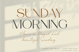 Amore Dreaming Font Duo