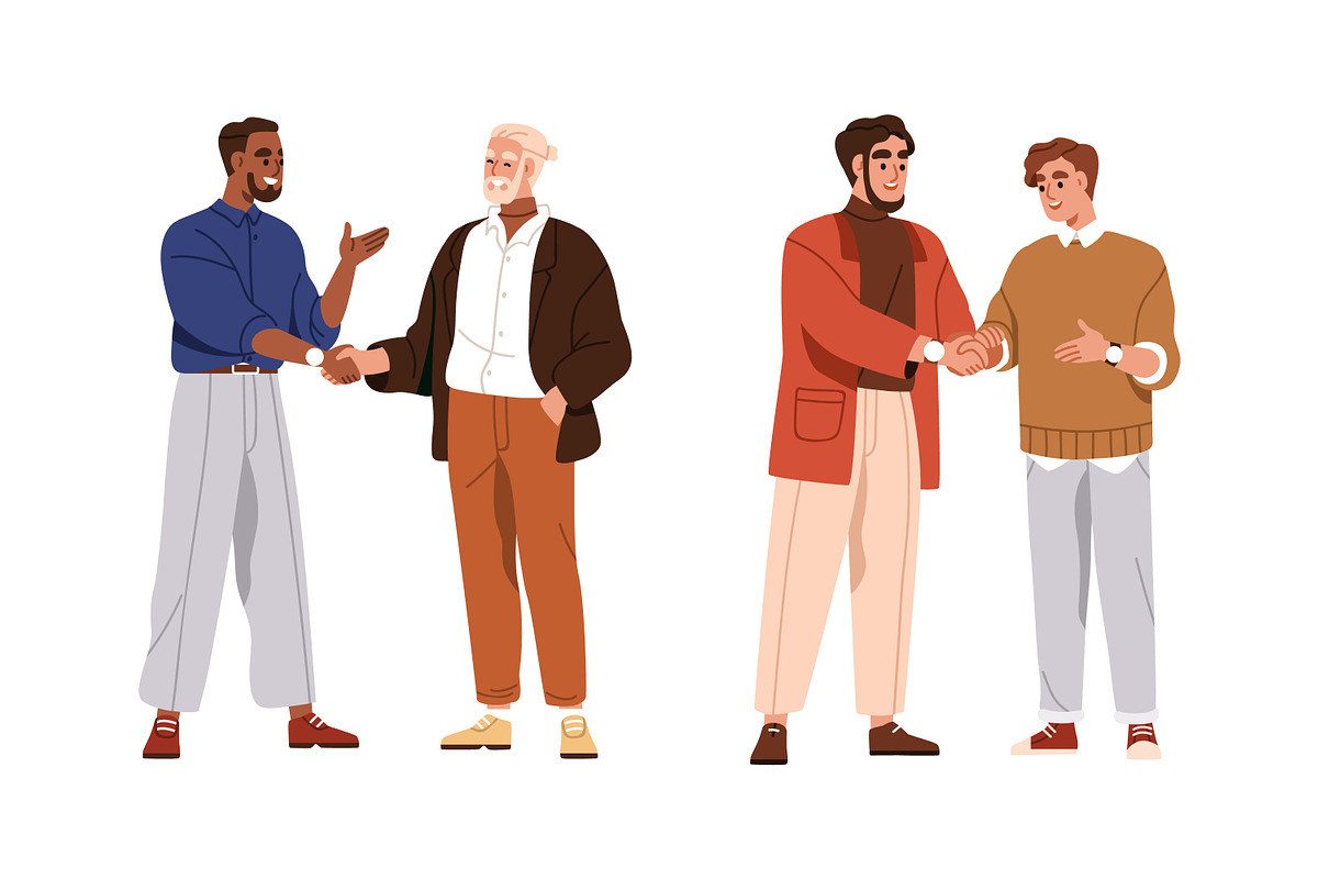 Handshakes of business people set, a Person Illustration by Good Studio (Photo 3 of 5)
