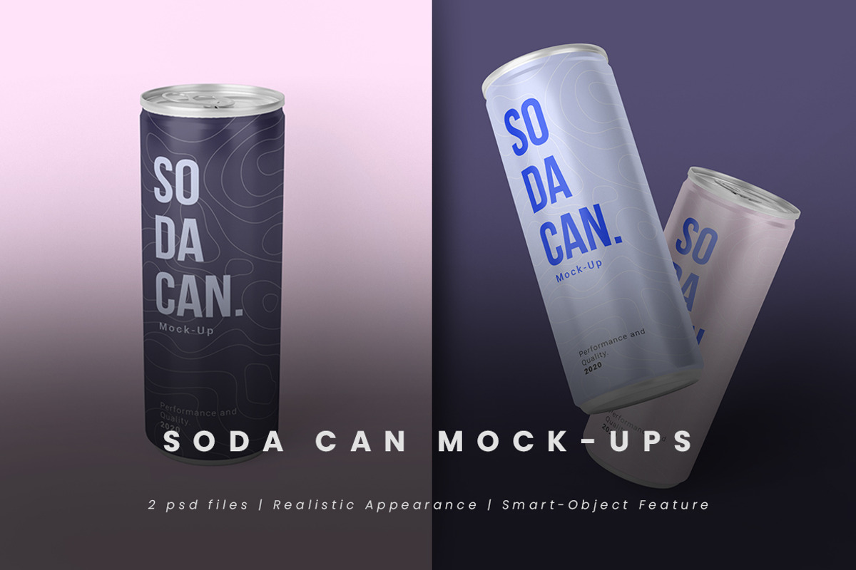 Soda Can Mock-Ups, a Product Mockup by Thirtypath Studio (Photo 1 of 5)