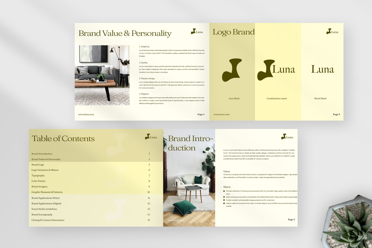 Luna Fashion Brand Guideline, a Branding & Logo Template by trabaskriya (Photo 5 of 7)
