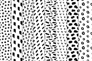 Brush Dots & Strokes Patterns