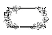 Butterfly Floral Frame SVG Bundle, an Illustration by Creativeshirt (Thumbnail 8 of 31)