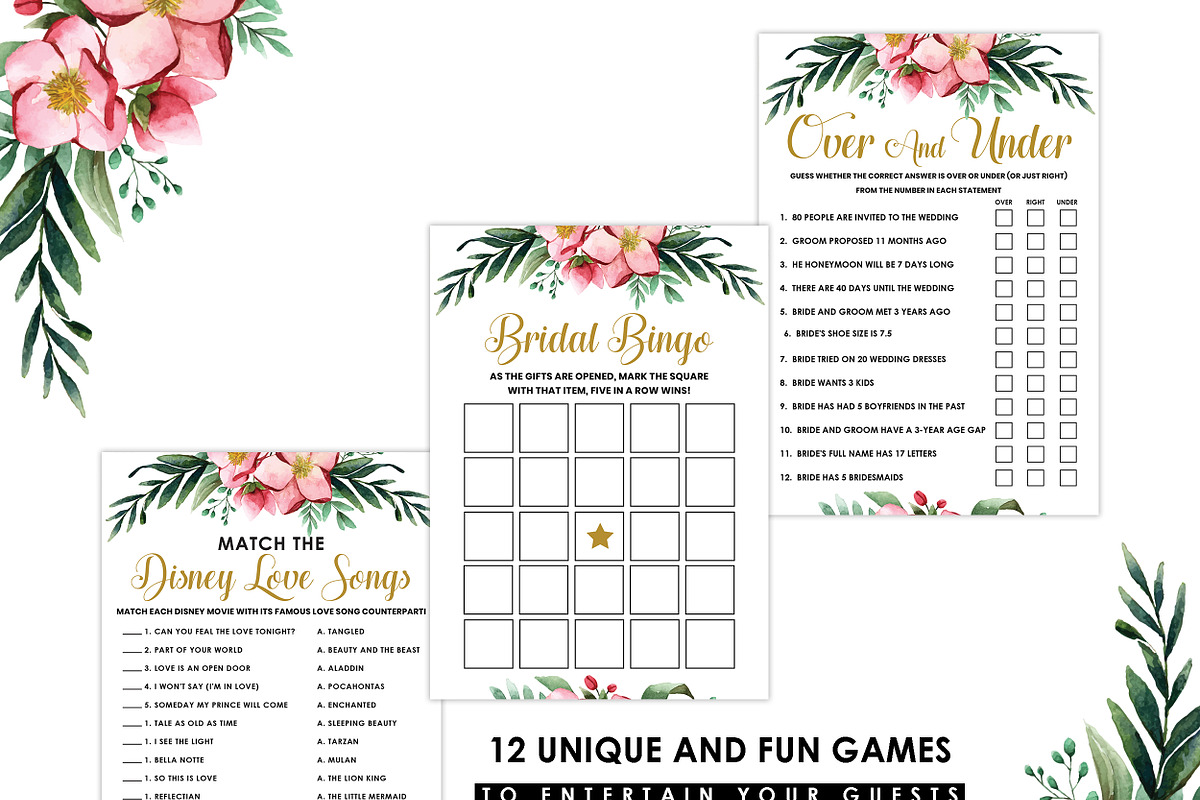 Bridal Shower Games, Set of 12, a Graphic by Wow Designs (Photo 4 of 5)