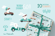 Bunny Race - Vector Pattern & Prints, a Pattern Graphic by Brzozowska (Thumbnail 6 of 8)