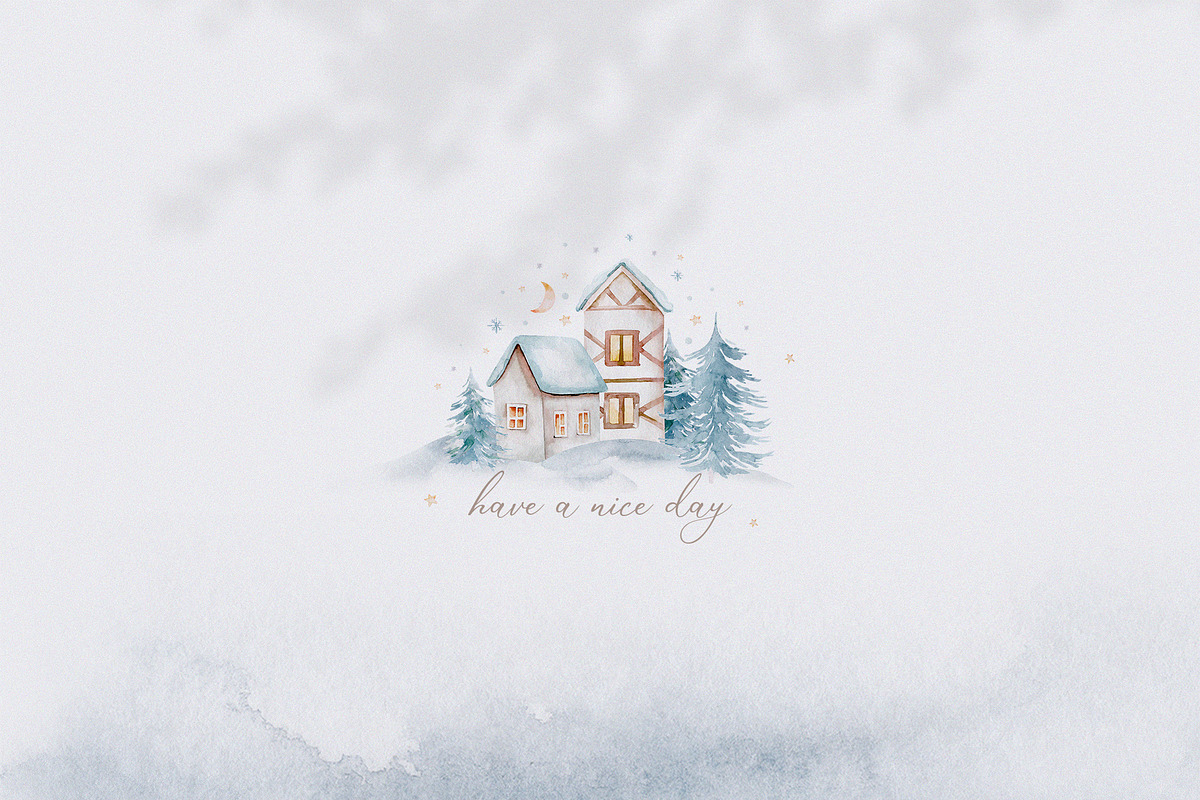 Christmas mood watercolor set, an Animal Illustration by Peace ART (Photo 11 of 11)