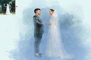 Wedding Watercolor Portrait Action, an Action Add-On by MRI STUDIO (Thumbnail 5 of 12)