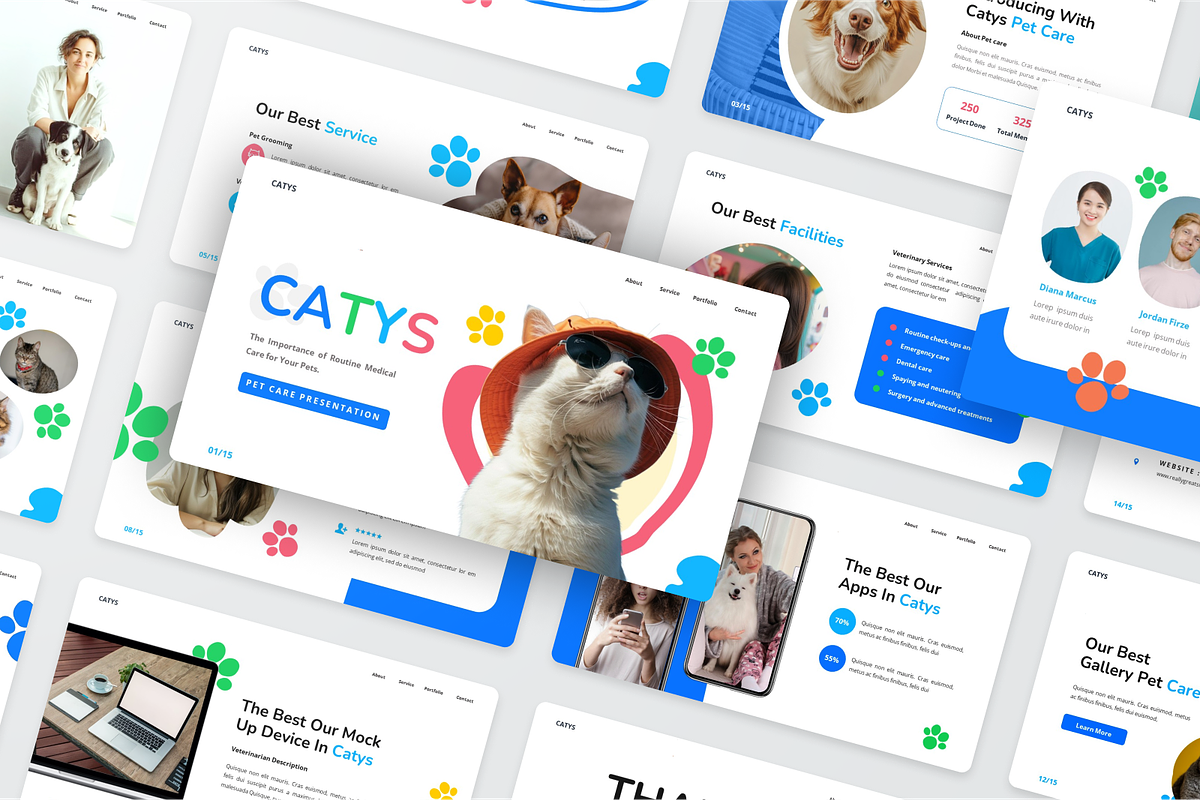 Petcare Presentation Google Slide, a Presentation Template by SquidPixey (Photo 6 of 6)