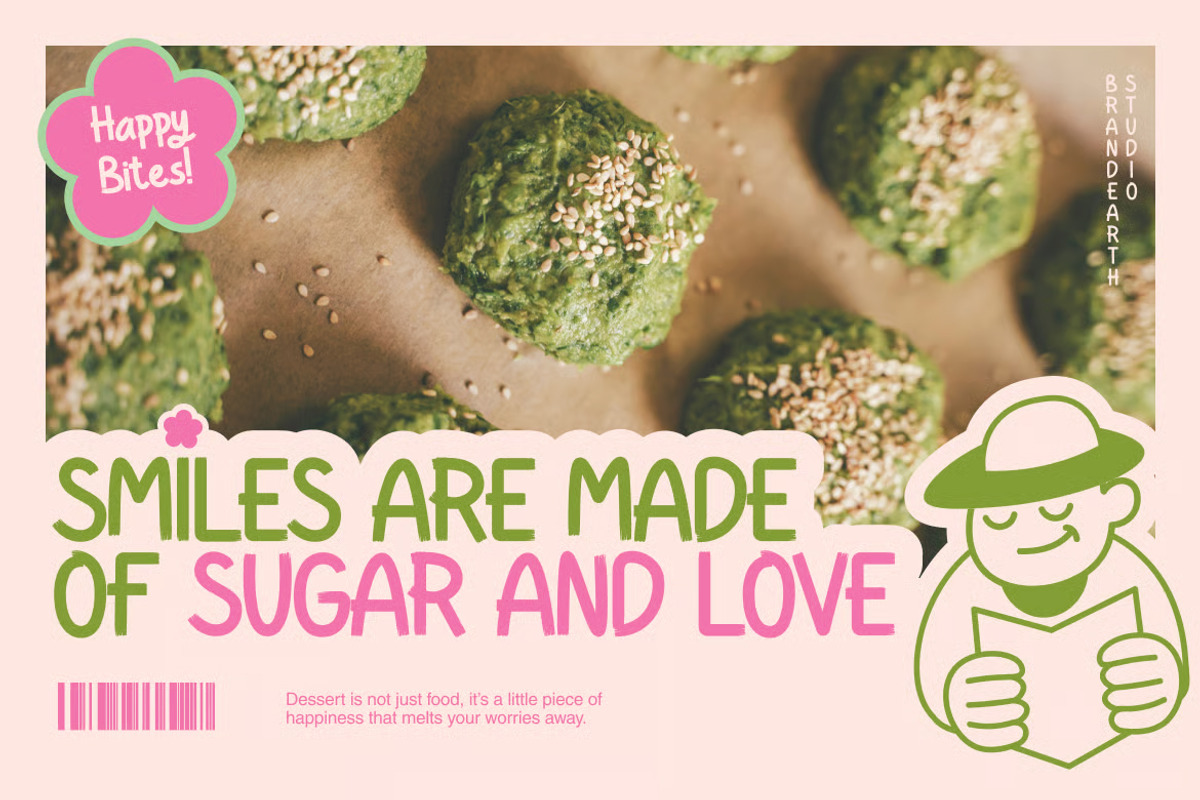 Biteyums – Playful Brush Script Font, a Script Font by Brand Earth (Photo 3 of 7)