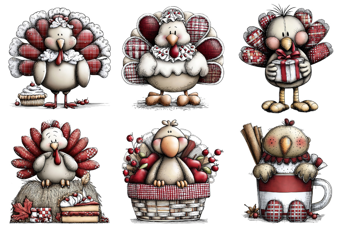 Whimsical Thanksgiving Tarki Clipart, an Illustration by Daily.Designs (Photo 3 of 5)