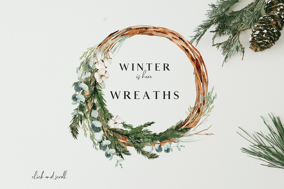 Winter is here - watercolor set, a Seasonal Illustration by Youksy (Photo 9 of 10)
