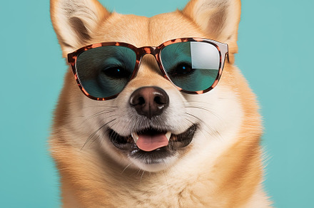 Cute dog with sunglasses, an Animal Photo by Virgo Studio