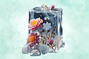 Beautiful Flowers And A Blob Clipart, a Seasonal Illustration by Craft Nest (Thumbnail 4 of 5)