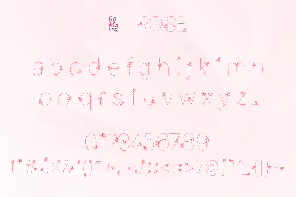 Rose - Elegant Handwritten Font, a Handwritten Font by Waris Studio (Photo 3 of 7)