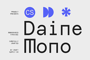 CS Daine Mono – Monospaced Font, a Sans Serif Font by Craft Supply Co.