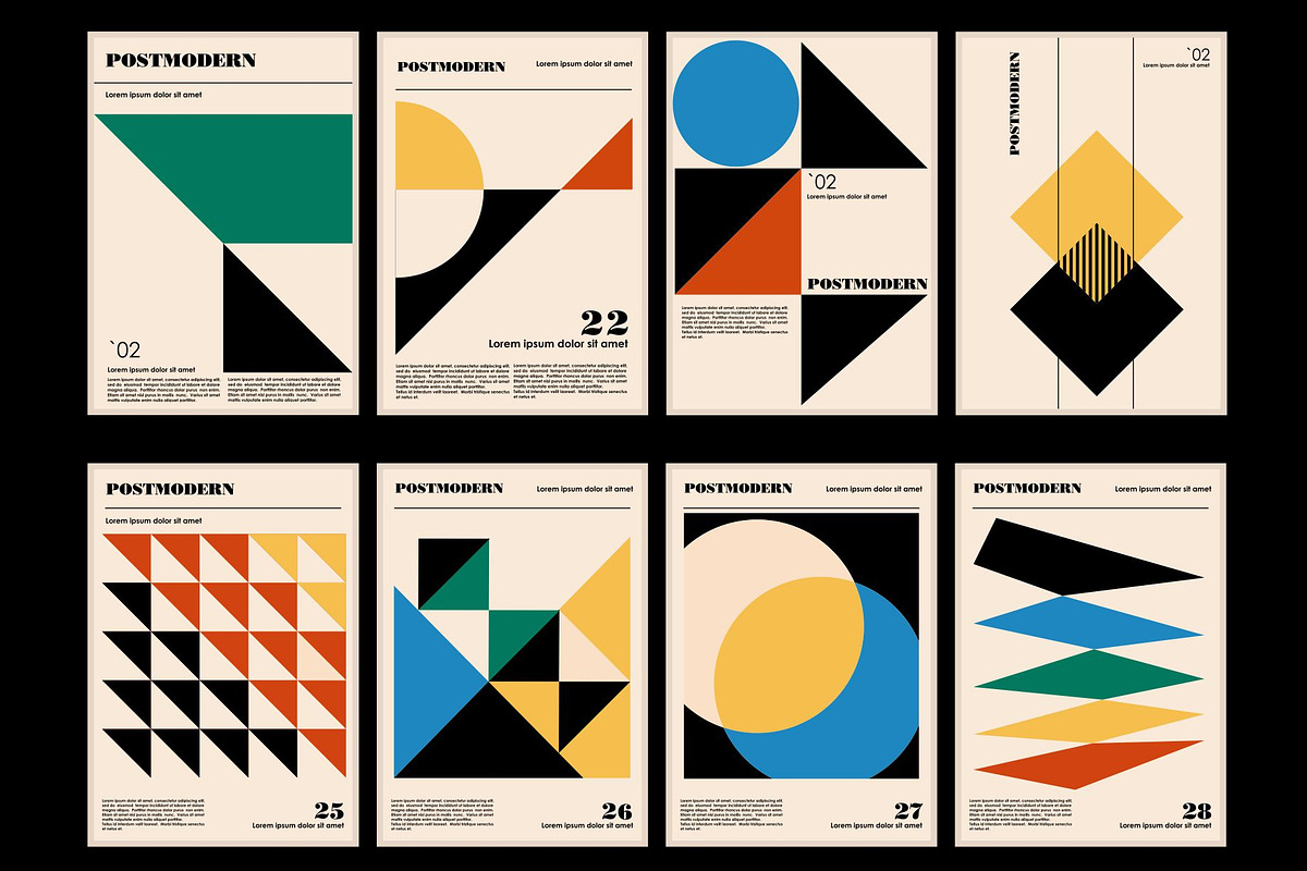 Artworks posters inspired postmodern, a Decorative Illustration by Pgmart (Photo 2 of 7)