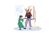 Rehabilitation, physiotherapy set, a Healthcare Illustration by PaperTrident (Thumbnail 11 of 11)
