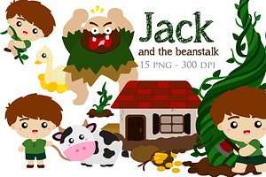 Jack Giant Beanstalk Vector Clipart