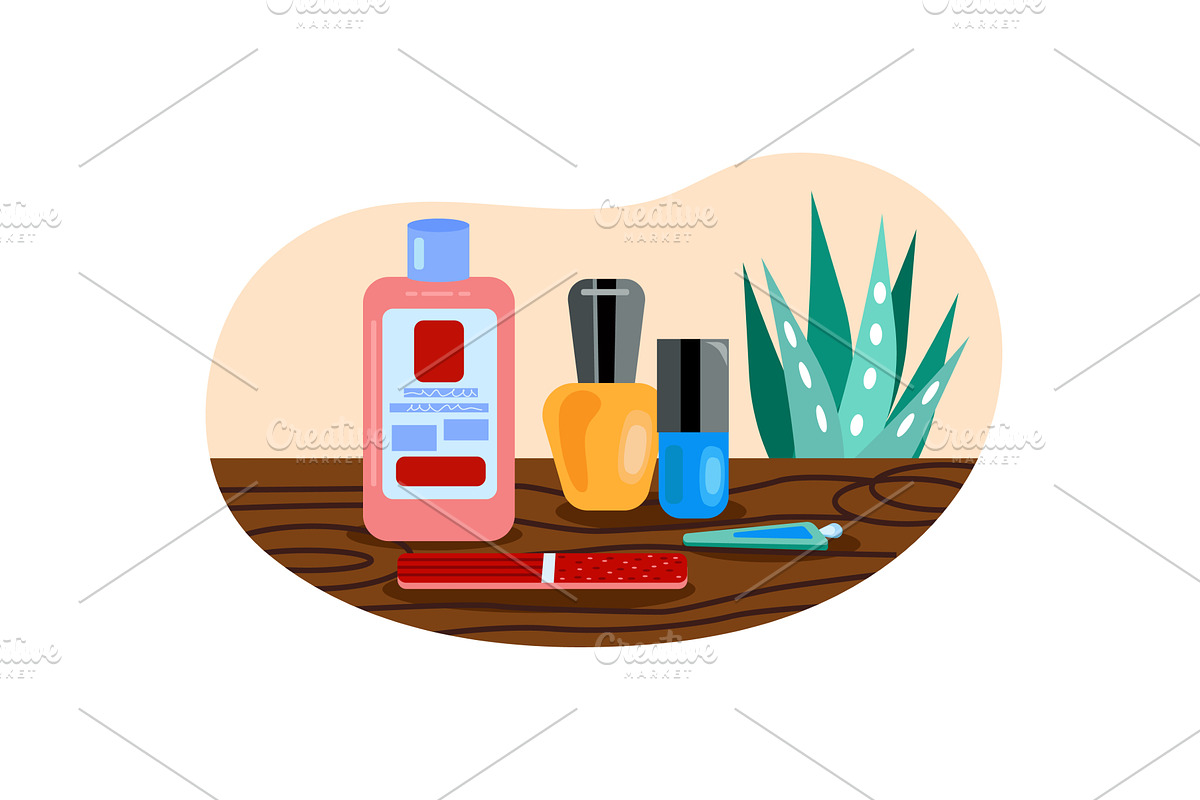 Home nail art beauty accessory on, an Object Illustration by vectorpointstudio