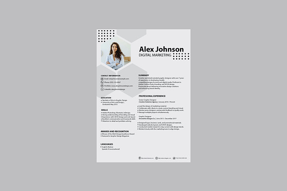 Resume Template Digital Marketing preview 2