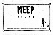 Meep Black, a Sans Serif Font by dawnland (Thumbnail 1 of 3)
