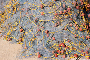 Pile of fishing net drying, an Industrial Photo by BOOCYS