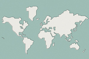 World Map Simple Vector