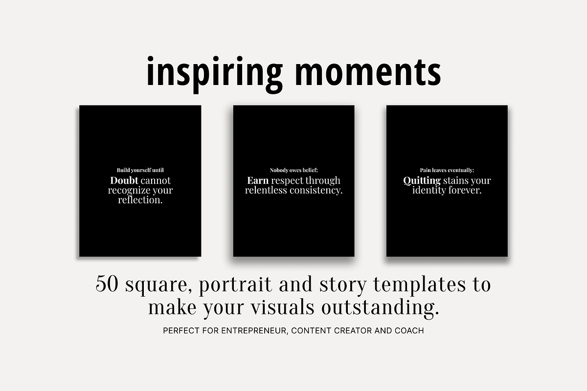 GROWTH MINDSET 50 INSTAGRAM TEMPLATE, a Social Media Template by RB Boutique (Photo 3 of 9)