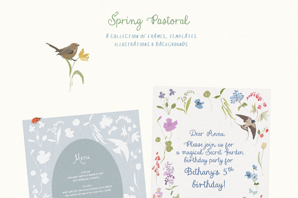 Spring Easter Frames & Illustrations, a Decorative Illustration by whiteheartdesign (Photo 2 of 19)