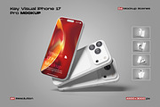Floating iPhone 17 Pro Mockup, an iPhone Mockup by My Code Std (Thumbnail 1 of 6)