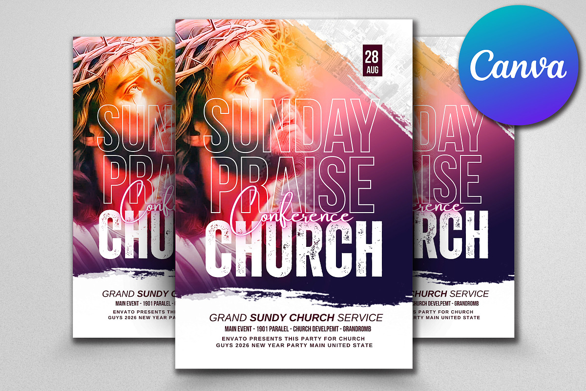 Jesus Church Flyer Template, a Flyer Template by Psd Templates (Photo 2 of 3)