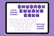 Jigsaw Puzzle Procreate Brush Set, a Brush Add-On by AngelfishCreative (Thumbnail 2 of 7)