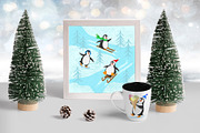 Funny penguins on the winter holiday, an Animal Illustration by Natali_Zhy (Thumbnail 3 of 3)