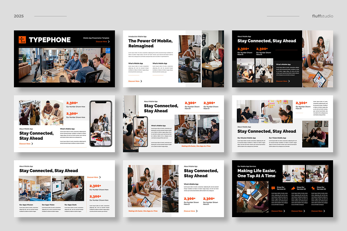 Mobile App Google Slides Template preview 2