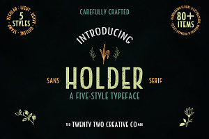 Holder Sans Typeface + Extras