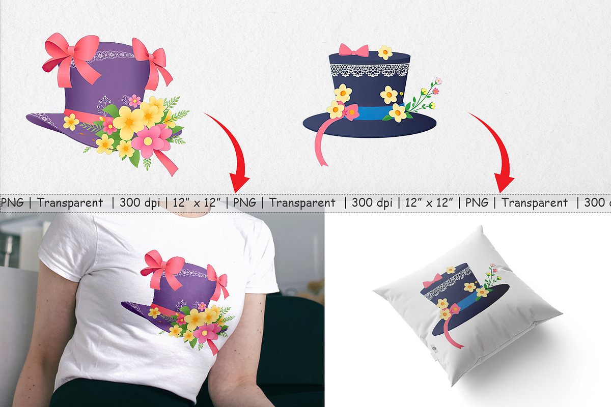 Easter Bonnet Clipart, a Graphic by Artnoy (Photo 3 of 5)