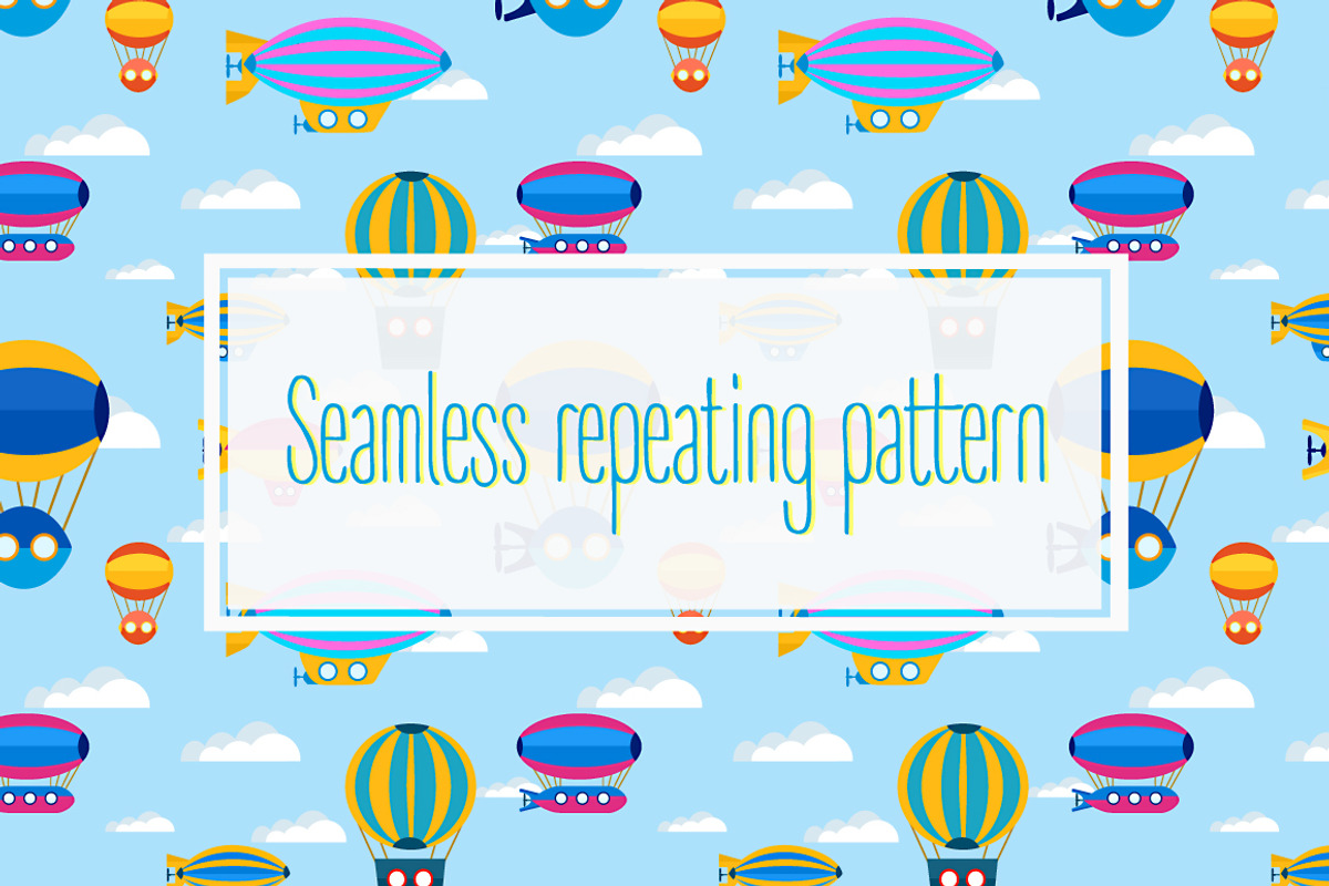 Balloons seamless pattern, a Pattern Graphic by AlexZeL (Photo 1 of 6)