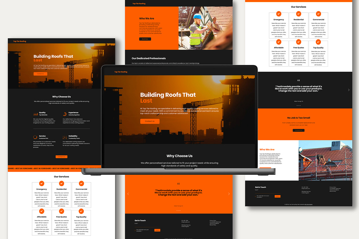 Roofing & Construction Wix Website, a Wix Template by Sky Dore Design (Photo 3 of 11)