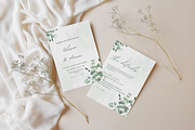 Green Leafy Wedding and Details Card, an Invitation Template by TheSimplySereneShop (Thumbnail 1 of 10)