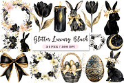 Glitter Luxury Black Easter Clipart, an Illustration by DreamArtGraphic (Thumbnail 1 of 4)